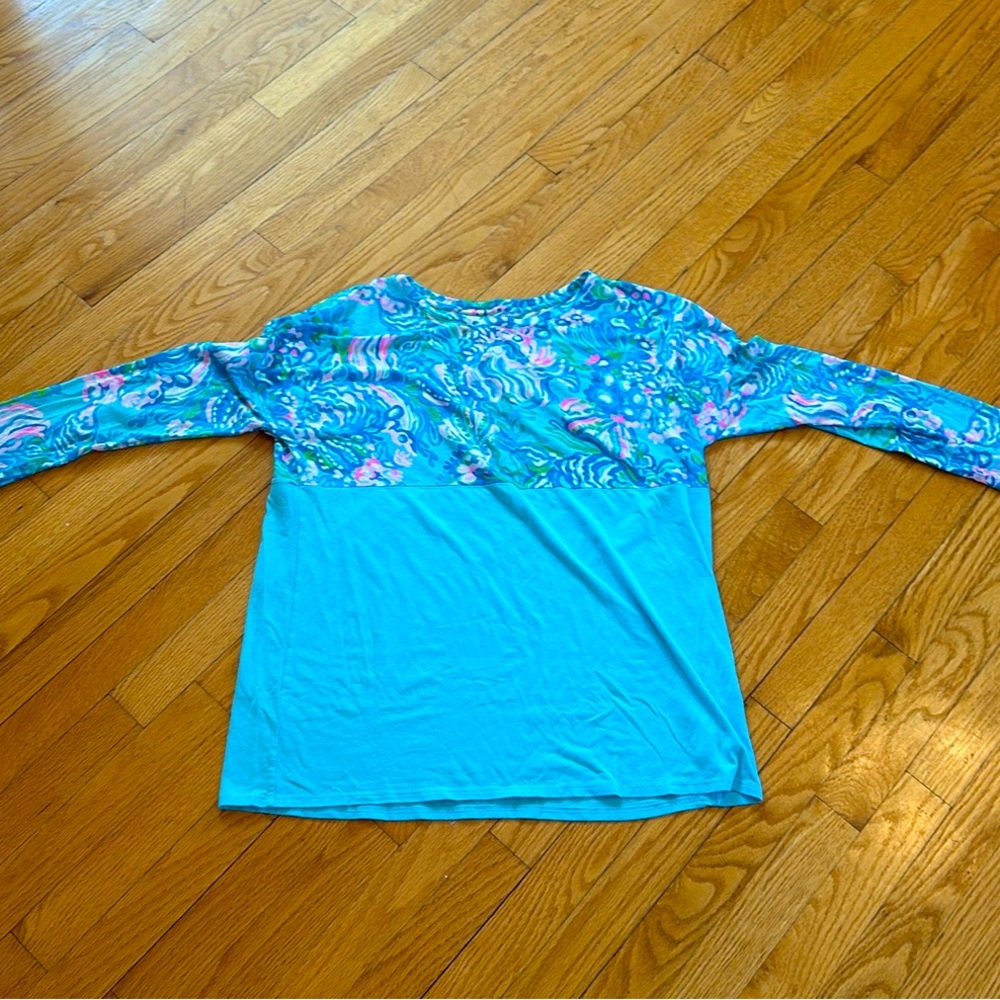 Finn Lilly Pullitzer long sleeve tee “aqua-la vista”